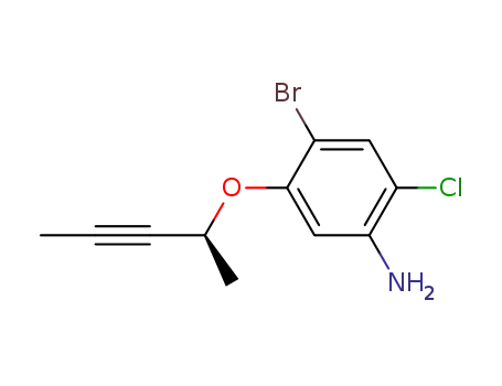 (S)-4-bromo-2-chloro-5-(1-methyl-2-butynyloxy)aniline