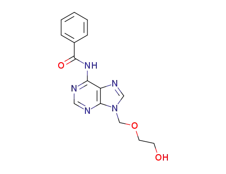 Molecular Structure of 72710-11-3 (Benzamide, N-[9-[(2-hydroxyethoxy)methyl]-9H-purin-6-yl]-)