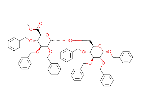 (2S,3S,4S,5R,6S)-3,4,5-Tris-benzyloxy-6-((2R,3R,4S,5R,6S)-3,4,5,6-tetrakis-benzyloxy-tetrahydro-pyran-2-ylmethoxy)-tetrahydro-pyran-2-carboxylic acid methyl ester
