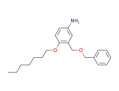 3-Benzyloxymethyl-4-heptyloxy-phenylamine