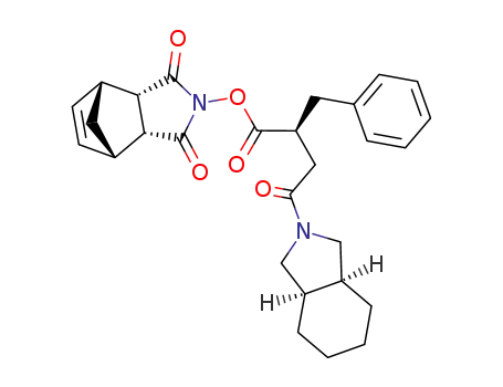 (S)-2-Benzyl-4-(3aR,7aS)-octahydro-isoindol-2-yl-4-oxo-butyric acid (1R,2S,6R,7S)-3,5-dioxo-4-aza-tricyclo[5.2.1.0<sup>2,6</sup>]dec-8-en-4-yl ester