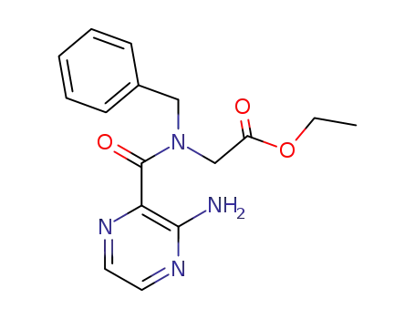 Molecular Structure of 209627-20-3 (N-benzyl-N-ethoxycarbonylmethyl-3-aminopyrazine-2-carboxamide)