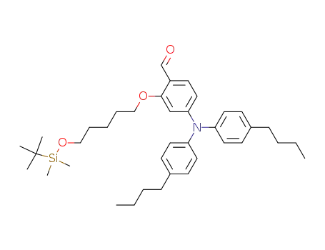 4-[bis-(4-butyl-phenyl)-amino]-2-[5-(<i>tert</i>-butyl-dimethyl-silanyloxy)-pentyloxy]-benzaldehyde