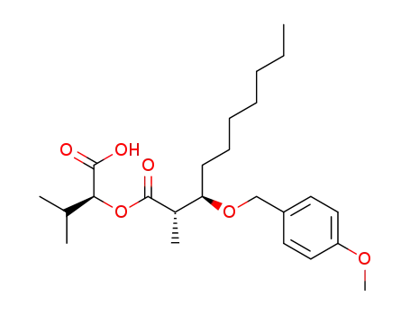 (S)-1-carboxy-2-methylpropyl (2S,3R)-3-p-<(methoxybenzyl)oxy>-2-methyldecanoate