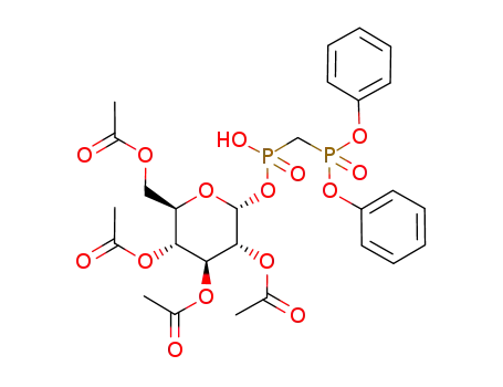 2,3,4,6-tetra-O-acetyl-α-D-glucopyranosyl 1-<<(diphenoxyphosphinyl)methyl>phosphonate>