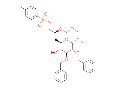 Toluene-4-sulfonic acid (S)-3-((2R,3R,4S,5R,6S)-4,5-bis-benzyloxy-3-hydroxy-6-methoxy-tetrahydro-pyran-2-yl)-2-methoxymethoxy-propyl ester