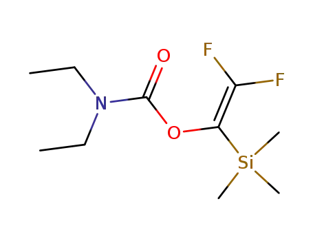 Molecular Structure of 143366-88-5 (Carbamic acid, diethyl-, 2,2-difluoro-1-(trimethylsilyl)ethenyl ester)