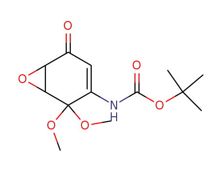 Carbamic acid,
(2,2-dimethoxy-5-oxo-7-oxabicyclo[4.1.0]hept-3-en-3-yl)-,
1,1-dimethylethyl ester