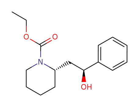 Molecular Structure of 205440-54-6 ((2S,2'S)-N-ethoxycarbonyl-2-(2-hydroxy-2-phenylethyl)piperidine)