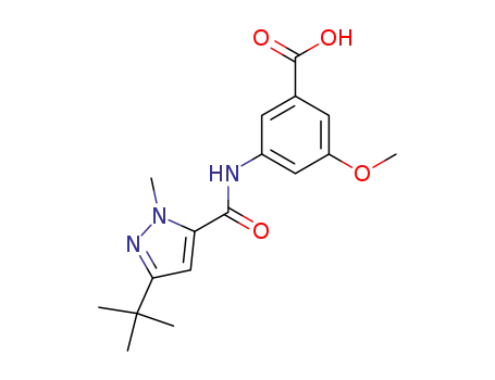 3-<<<3-(1,1-dimethylethyl)-1-methyl-1H-pyrazol-5-yl>carbonyl>amino>-5-methoxybenzoic acid