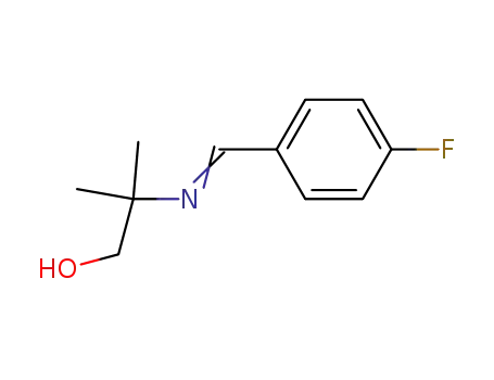 Molecular Structure of 25458-03-1 (2-{[(E)-(4-fluorophenyl)methylidene]amino}-2-methylpropan-1-ol)