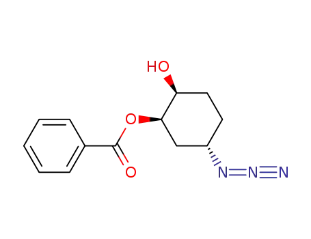 Molecular Structure of 200340-58-5 ((1S,3R,4S)-1-azido-3-benzoyloxy-4-hydroxy-cyclohexane)