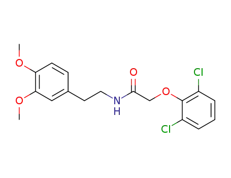 Molecular Structure of 223686-74-6 (2-(2,6-dichloro-phenoxy)-<i>N</i>-[2-(3,4-dimethoxy-phenyl)-ethyl]-acetamide)