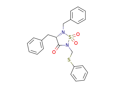 (S)-4,5-Dibenzyl-1,1-dioxo-2-phenylsulfanylmethyl-1λ<sup>6</sup>-[1,2,5]thiadiazolidin-3-one