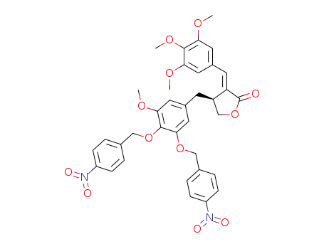 (S)-(E)-2-(3,4,5-trimethoxybenzylidene)-3-<3-methoxy-4,5-bis(4-nitrobenzyloxy)benzyl>-butanolide