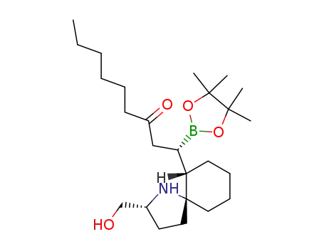 (S)-1-((2R,5R,6S)-2-Hydroxymethyl-1-aza-spiro[4.5]dec-6-yl)-1-(4,4,5,5-tetramethyl-[1,3,2]dioxaborolan-2-yl)-nonan-3-one