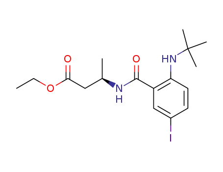 (R)-3-(2-tert-Butylamino-5-iodo-benzoylamino)-butyric acid ethyl ester