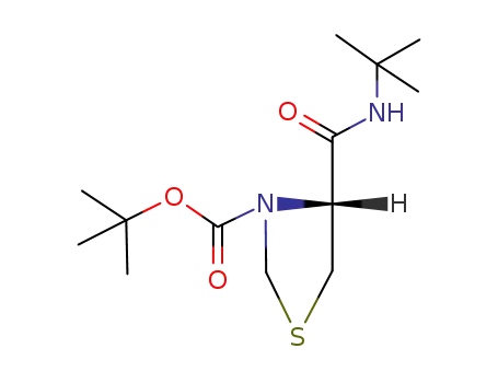 3-Thiazolidinecarboxylic acid, 4-[[(1,1-dimethylethyl)amino]carbonyl]-,
1,1-dimethylethyl ester, (4R)-