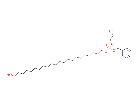Molecular Structure of 170380-53-7 (22-<<benzoxy(2-bromoethoxy)phosphinyl>oxy>docosan-1-ol)