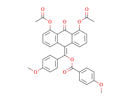 1,8-diacetoxy-10-[(4-methoxybenzoyloxy)-4-methoxyphenylmethylene]-9(10H)-anthracenone