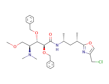 (2S,3S,4S)-2,3-Bis-benzyloxy-4-dimethylamino-5-methoxy-pentanoic acid [(1R,3S)-3-(4-chloromethyl-oxazol-2-yl)-1-methyl-butyl]-amide