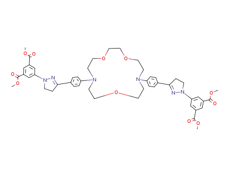 7,13-bis<4-<1-(3,5-dimethoxycarbonyl)phenyl-4,5-dihydro-1H-pyrazol-3-yl>phenyl>-1,4,10-trioxa-7,13-diazacyclopentadecane