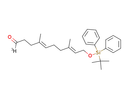(2E,6E)-<10-3H>-1-((tert-butyldiphenylsilyl)oxy)-3,7-dimethyl-2,6-decadien-10-al