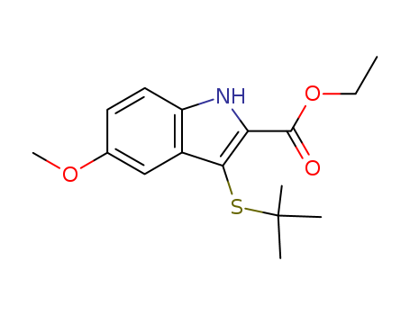 1H-Indole-2-carboxylic acid, 3-[(1,1-dimethylethyl)thio]-5-methoxy-, ethyl ester