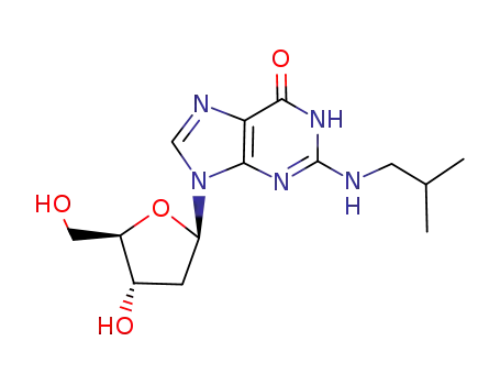 Molecular Structure of 142554-22-1 (N2-ISOBUTYRYL-2'-DEOXYGUANOSINE)