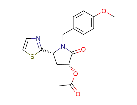 (3R,5R)-3-acetoxy-1-(4-methoxybenzyl)-5-(2-thiazolyl)-2-pyrrolidinone