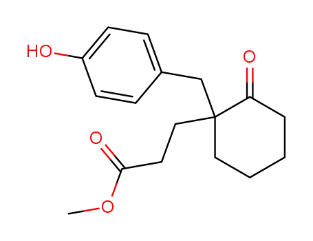 3-[1-(4-Hydroxy-benzyl)-2-oxo-cyclohexyl]-propionic acid methyl ester