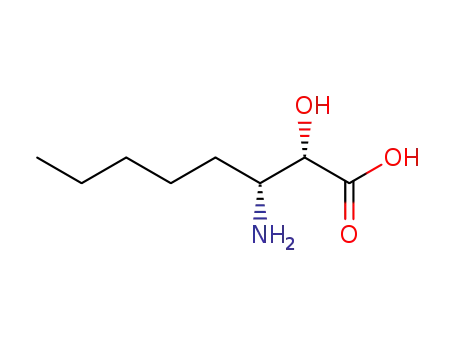 Molecular Structure of 154702-01-9 ((2S,3R)-3-amino-2-hydroxyoctanoic acid)