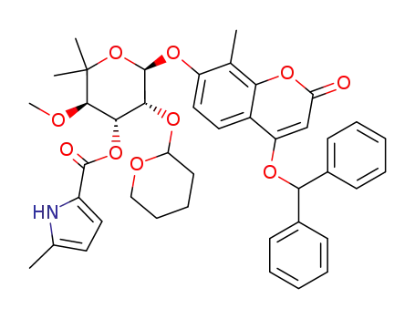 5-methyl-1<i>H</i>-pyrrole-2-carboxylic acid 6-(4-benzhydryloxy-8-methyl-2-oxo-2<i>H</i>-chromen-7-yloxy)-3-methoxy-2,2-dimethyl-5-(tetrahydro-pyran-2-yloxy)-tetrahydro-pyran-4-yl ester
