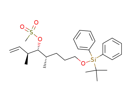 Methanesulfonic acid (1R,2S)-5-(tert-butyl-diphenyl-silanyloxy)-2-methyl-1-((S)-1-methyl-allyl)-pentyl ester