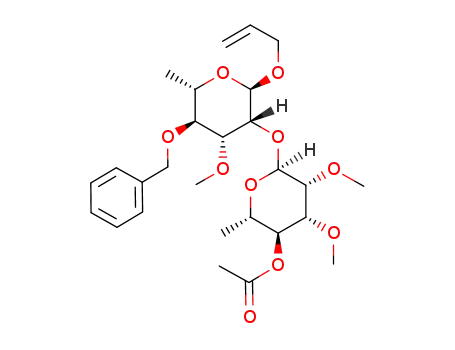allyl 2-O-(4-O-acetyl-2,3-di-O-methyl-α-L-rhamnopyranosyl)-4-O-benzyl-3-O-methyl-α-L-rhamnopyranoside