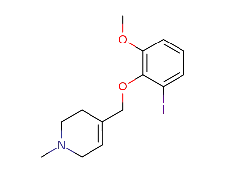 Molecular Structure of 191873-51-5 (4-(2-Iodo-6-methoxy-phenoxymethyl)-1-methyl-1,2,3,6-tetrahydro-pyridine)