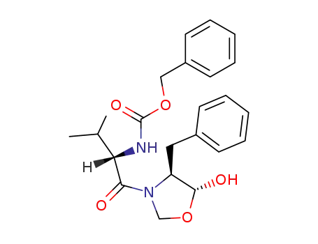 Carbamic acid,[(1S)-1-[[(4S,5R)-5-hydroxy- 4-(phenylmethyl)-3-oxazolidinyl]carbonyl]-2- methylpropyl]-,phenylmethyl ester 
