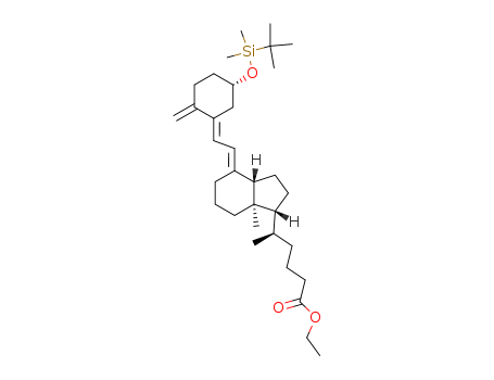 9,10-Secochola-5,7,10(19)-triene-24-carboxylicacid, 3-[[(1,1-dimethylethyl)dimethylsilyl]oxy]-, ethyl ester, (3b,5E,7E)- (9CI)