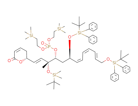 1-[1(R)-(tert-butyldimethylsilanyloxy)-1(R)-methyl-3-(6-oxo-3,6-dihydro-2H-pyran-2(R)-yl)allyl]-3(R),10-bis(tert-butyldiphenylsilanyloxy)-deca-4(Z),6(Z),8(E)-trienyl bis[2-(trimethylsilanyl)ethyl] phosphate