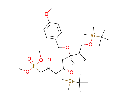 [(4S,6R,7S)-4,8-Bis-(tert-butyl-dimethyl-silanyloxy)-6-(4-methoxy-benzyloxy)-6,7-dimethyl-2-oxo-octyl]-phosphonic acid dimethyl ester