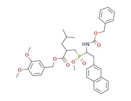 2-[(1-Benzyloxycarbonylamino-2-naphthalen-2-yl-ethyl)-methoxy-phosphinoylmethyl]-4-methyl-pentanoic acid 3,4-dimethoxy-benzyl ester