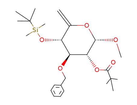 2,2-Dimethyl-propionic acid (2S,3R,4R,5S)-4-benzyloxy-5-(tert-butyl-dimethyl-silanyloxy)-2-methoxy-6-methylene-tetrahydro-pyran-3-yl ester