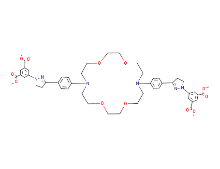 7,16-bis<4-<1-(3,5-dimethoxycarbonyl)phenyl-4,5-dihydro-1H-pyrazol-3-yl>phenyl>-1,4,10,13-tetraoxa-7,16-diazacyclooctadecane