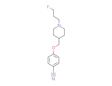 Molecular Structure of 180847-28-3 (1-(3-fluoropropyl)-4-(4-cyanophenoxymethyl)piperidine)