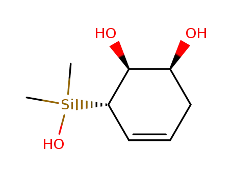 Molecular Structure of 914301-72-7 (4-Cyclohexene-1,2-diol, 3-(hydroxydimethylsilyl)-, (1S,2S,3S)-)
