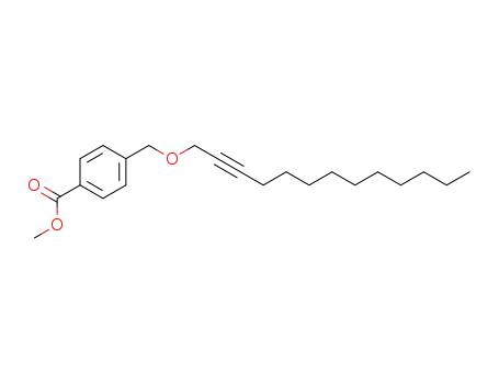 Molecular Structure of 184089-62-1 (Benzoic acid, 4-[(2-tridecynyloxy)methyl]-, methyl ester)