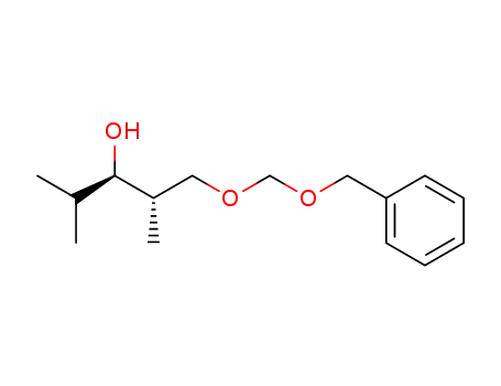 Molecular Structure of 182243-56-7 ((2S,3R)-1-Benzyloxymethoxy-2,4-dimethyl-pentan-3-ol)