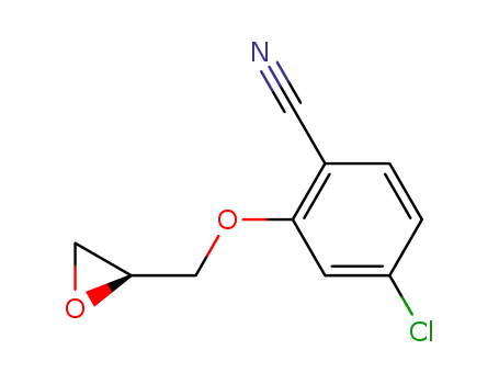 Molecular Structure of 133715-45-4 (Benzonitrile, 4-chloro-2-(oxiranylmethoxy)-, (S)-)