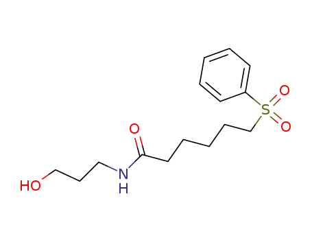 Molecular Structure of 191475-23-7 (6-Benzenesulfonyl-hexanoic acid (3-hydroxy-propyl)-amide)