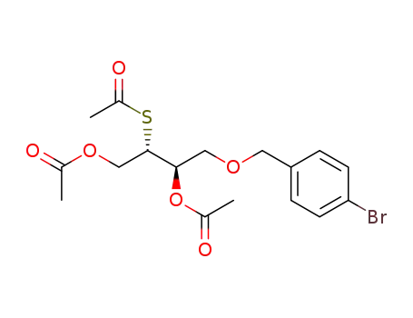 Acetic acid (1R,2S)-3-acetoxy-2-acetylsulfanyl-1-(4-bromo-benzyloxymethyl)-propyl ester